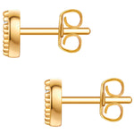 Ohrstecker Sterling Silber gelbgold Zirkonia weiß