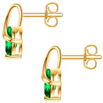 Ohrstecker Sterling Silber gelbgold Zirkonia grün