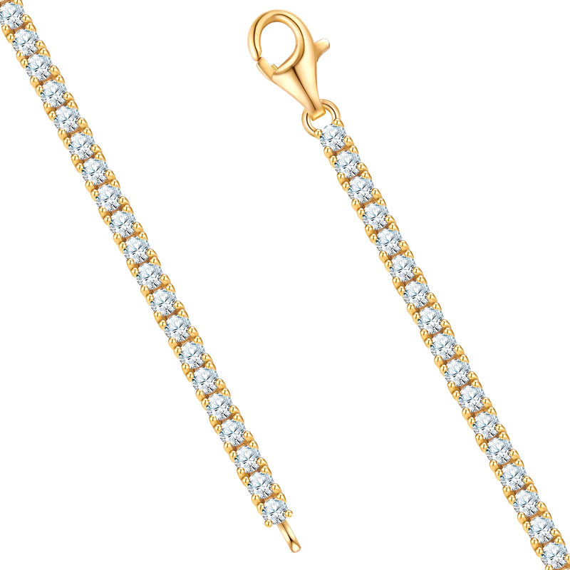 Armband Sterling Silber gelbgold Zirkonia weiß