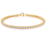 Armband Sterling Silber gelbgold Zirkonia weiß