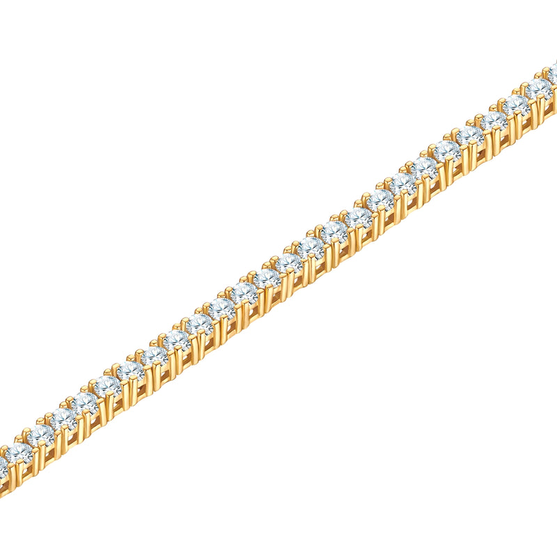 Armband Sterling Silber gelbgold Zirkonia weiß