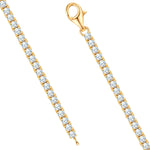 Armband Sterling Silber gelbgold Zirkonia weiß