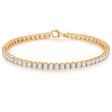 Armband Sterling Silber gelbgold Zirkonia weiß