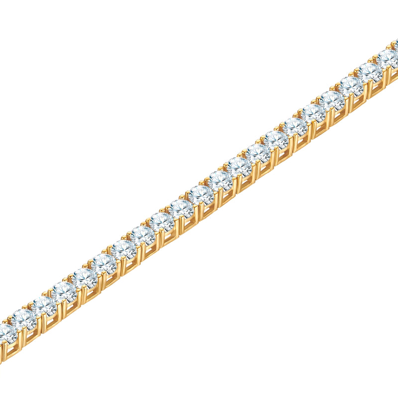 Armband Sterling Silber gelbgold Zirkonia weiß