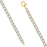 Armband Sterling Silber gelbgold Zirkonia weiß