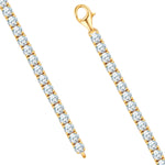 Armband Sterling Silber gelbgold Zirkonia weiß