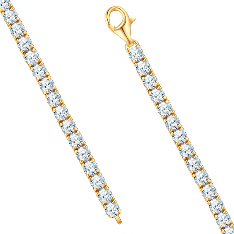 Armband Sterling Silber gelbgold Zirkonia weiß