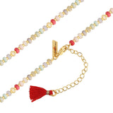 Kette gelbgold Muschelkernperle multicolor