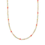 Kette gelbgold Muschelkernperle multicolor