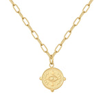 Kette mit Anhänger Edelstahl gelbgold