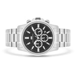 Herren Chronograph silber Edelstahl silber