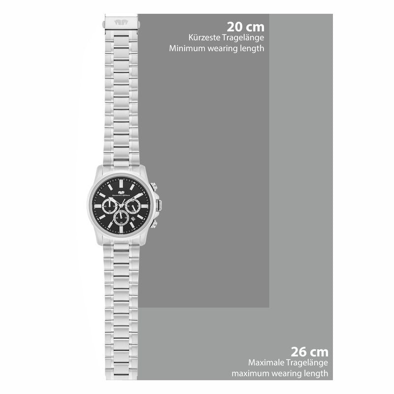 Herren Chronograph silber Edelstahl silber