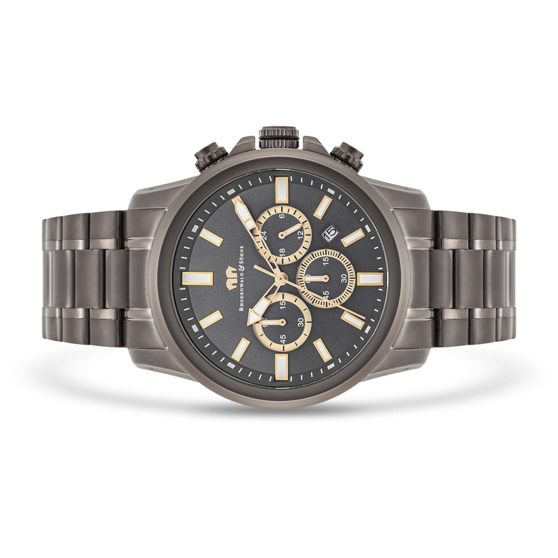 Herren Chronograph anthrazit Edelstahl anthrazit