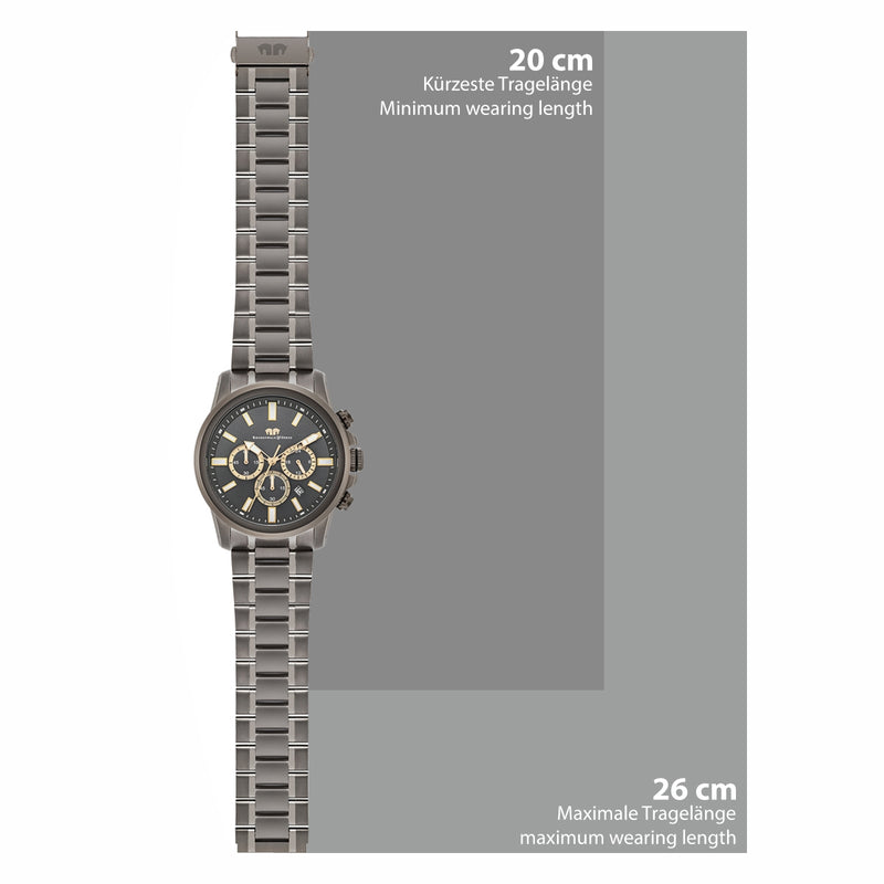 Herren Chronograph anthrazit Edelstahl anthrazit