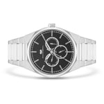 Herren Quarzuhr silber Edelstahl silber