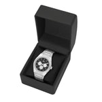 Herren Quarzuhr silber Edelstahl silber