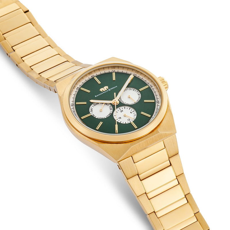 Herren Quarzuhr gelbgold Edelstahl gelbgold