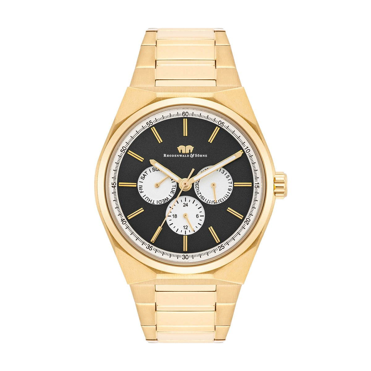 Herren Quarzuhr gelbgold Edelstahl gelbgold