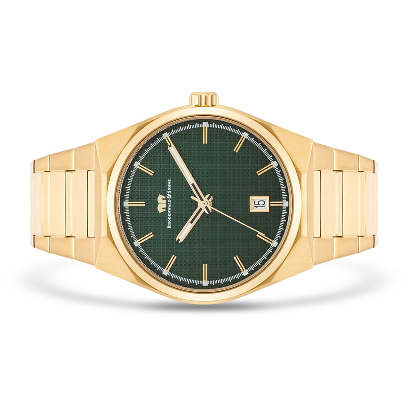 Herren Quarzuhr gelbgold Edelstahl gelbgold