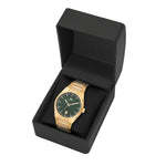 Herren Quarzuhr gelbgold Edelstahl gelbgold