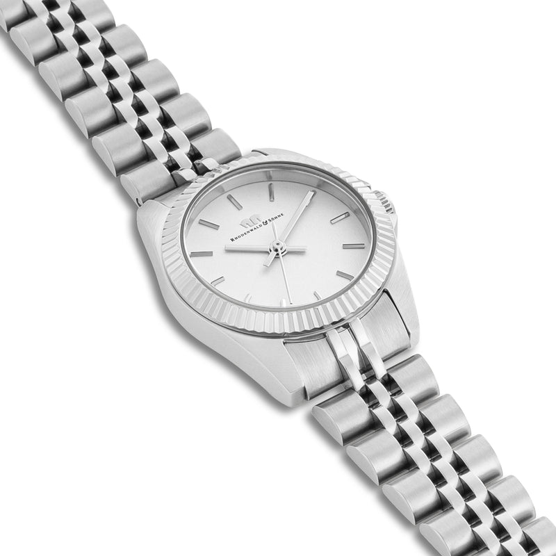 Damen Quarzuhr silber Edelstahl silber
