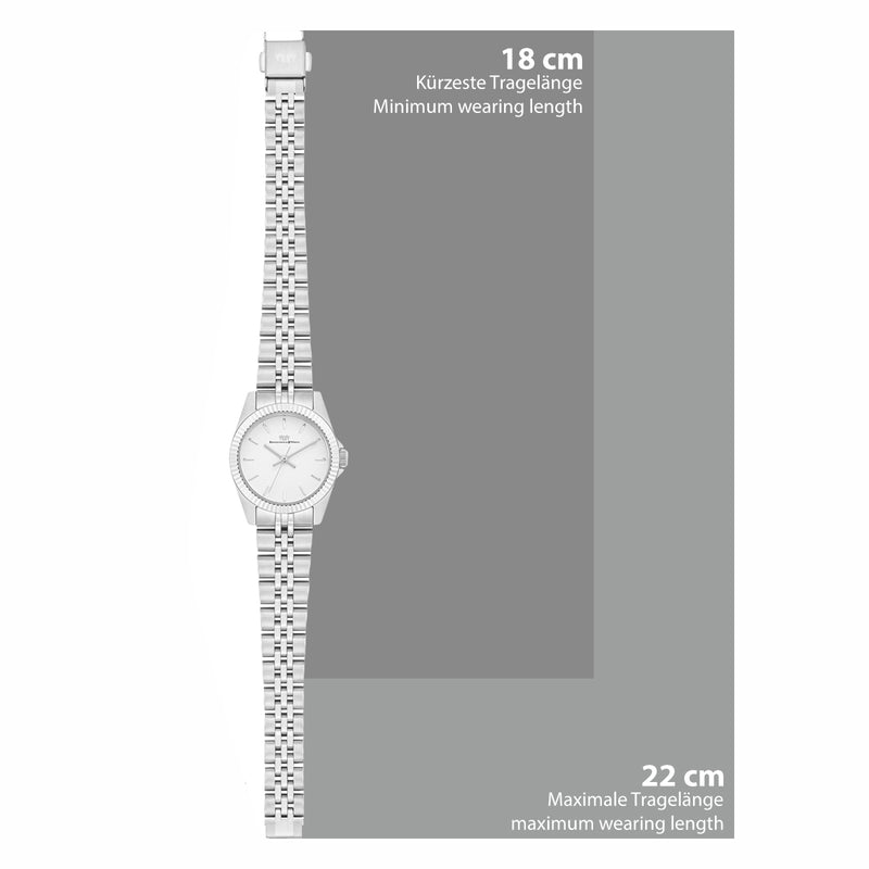 Damen Quarzuhr silber Edelstahl silber