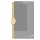Damen Quarzuhr gelbgold Edelstahl gelbgold