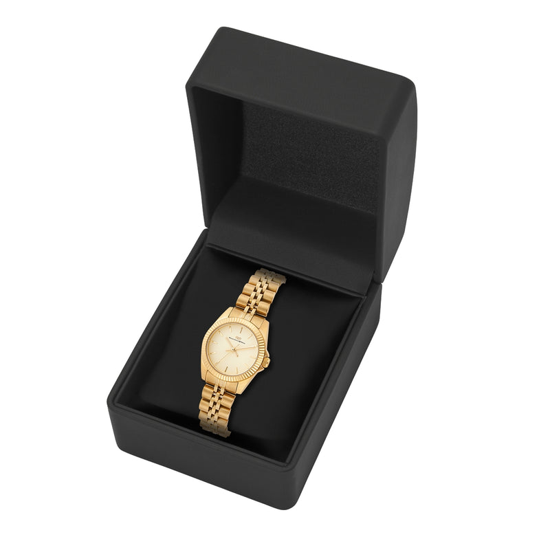 Damen Quarzuhr gelbgold Edelstahl gelbgold