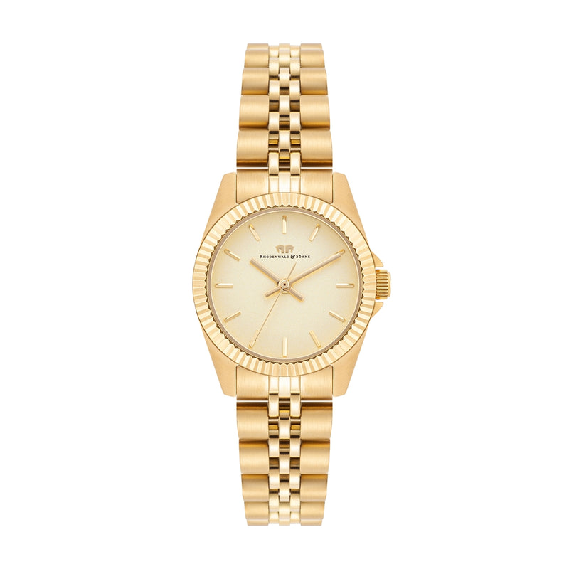 Damen Quarzuhr gelbgold Edelstahl gelbgold