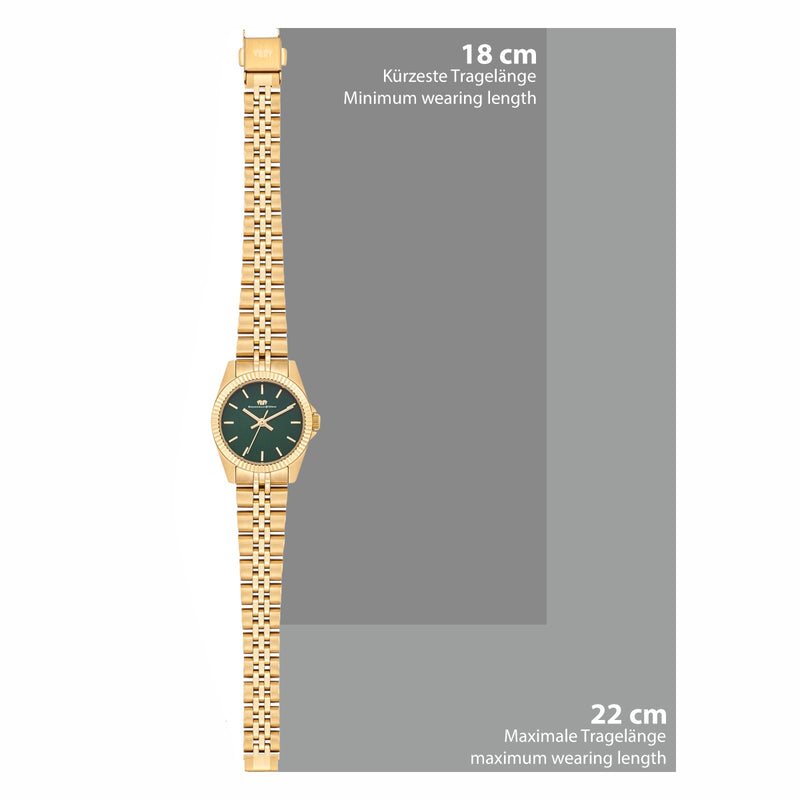 Damen Quarzuhr gelbgold Edelstahl gelbgold