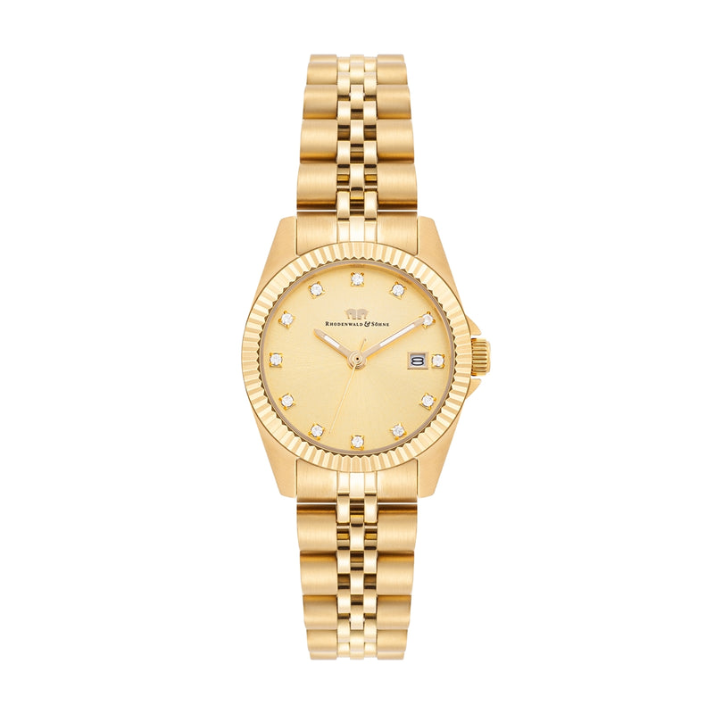 Damen Quarzuhr gelbgold Edelstahl gelbgold