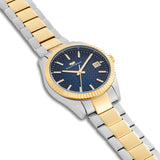 Herren Quarzuhr gelbgold/silber Edelstahl silber/gelbgold
