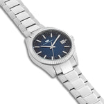 Herren Quarzuhr silber Edelstahl silber