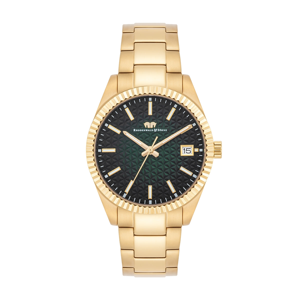 Herren Quarzuhr gelbgold Edelstahl gelbgold