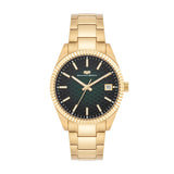 Herren Quarzuhr gelbgold Edelstahl gelbgold