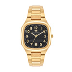 Herren Quarzuhr gelbgold Edelstahl gelbgold