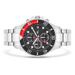 Herren Chronograph silber Edelstahl silber