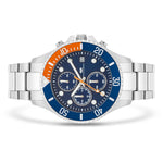 Herren Chronograph silber Edelstahl silber