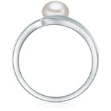 Ring Sterling Silber Süßwasser-Zuchtperle weiß