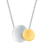 Kette mit Anhänger Sterling Silber bicolor