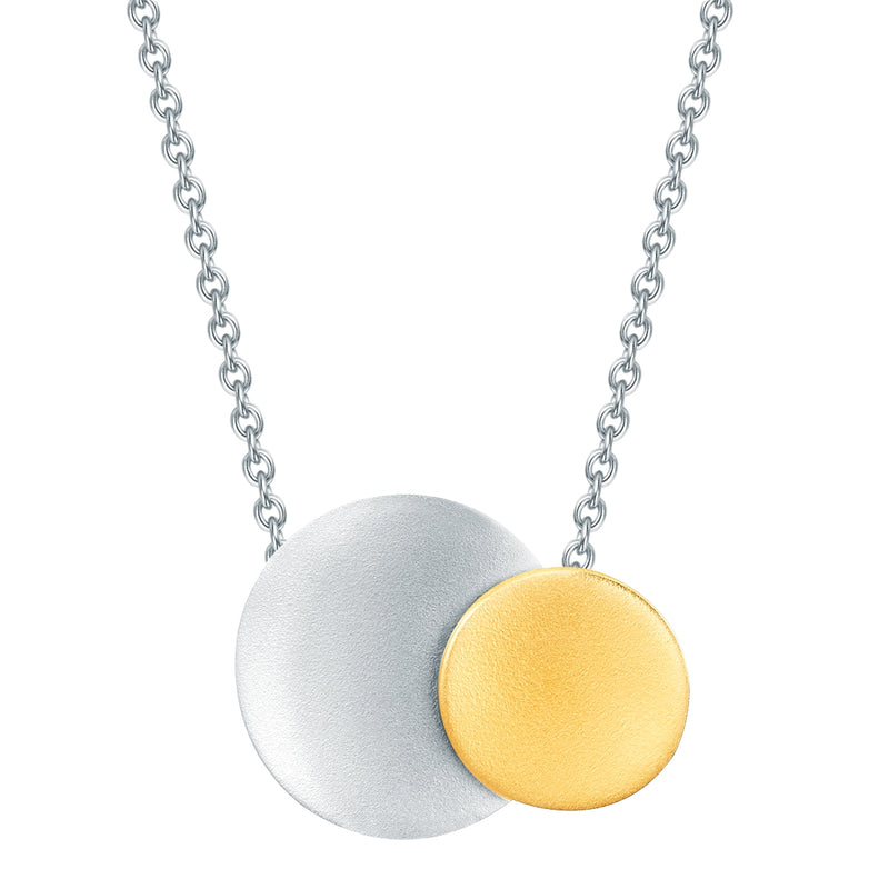 Kette mit Anhänger Sterling Silber bicolor
