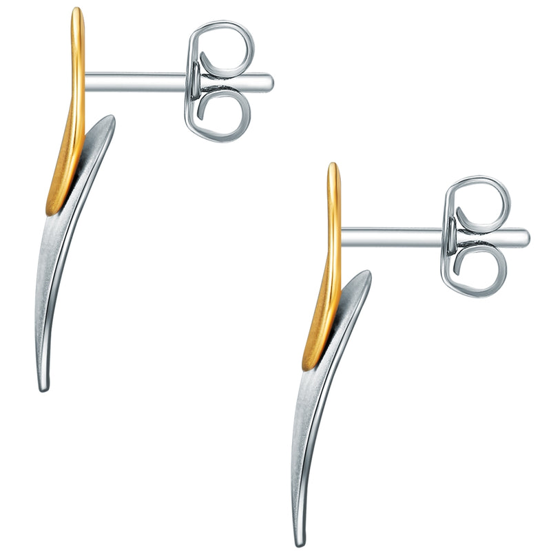 Ohrstecker Sterling Silber bicolor
