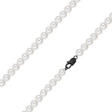 Kette Edelstahl schwarz Perle (synth.) weiß