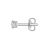 Ohrstecker Edelstahl Zirkonia weiß