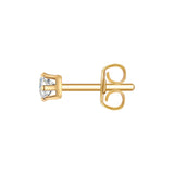 Ohrstecker Edelstahl gelbgold Zirkonia weiß