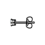 Ohrstecker Edelstahl schwarz Zirkonia weiß