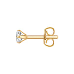 Ohrstecker Edelstahl gelbgold Zirkonia weiß