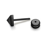 Ohrstecker Edelstahl schwarz Zirkonia schwarz