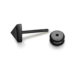 Ohrstecker Edelstahl schwarz Zirkonia schwarz