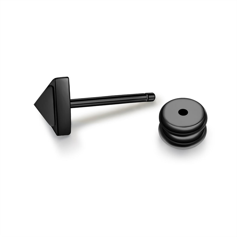 Ohrstecker Edelstahl schwarz Zirkonia schwarz